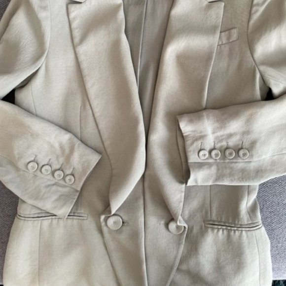 COMPTOIR DES COTONNIERS LIGHT GREY JACKET Uniquely Styled DESIGNER BLAZER - Picture 8 of 10